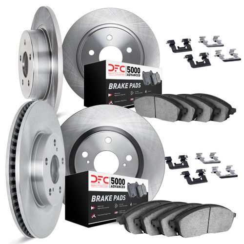 Disc Brake Kit-Rotors with 5000 Advanced Brake Pads includes Hardware fits Bora