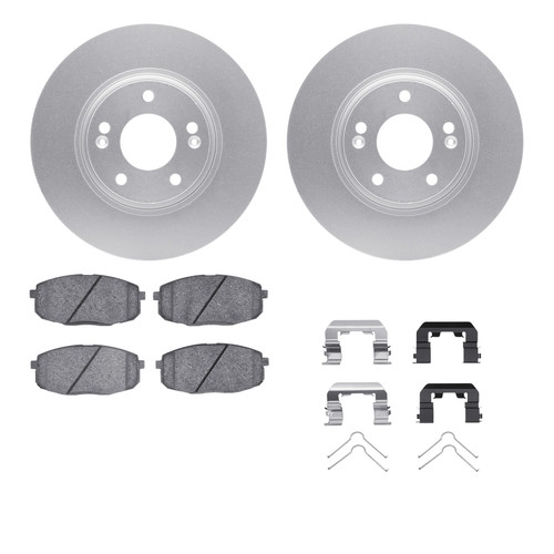 Disc Brake Kit-Geospec Rotors with 5000 Advanced Brake Pads includes Hardware