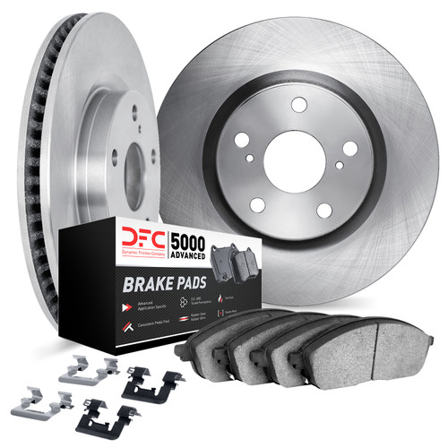 Disc Brake Kit-Rotors with 5000 Advanced Brake Pads includes Hardware fits Bora 6512-74369 - view 2