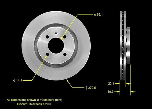 BENDIX PREMIUM DRUM AND ROTOR Disc Brake Rotor P/N:PRT1564