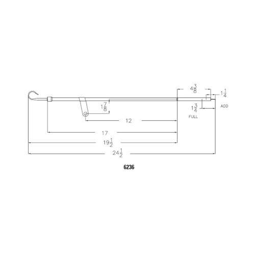 Mr Gasket Engine Oil Dipstick P/N:6236