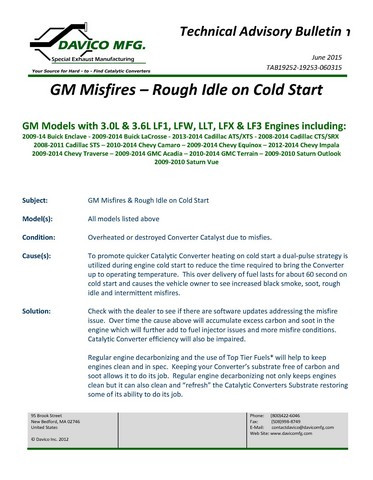 Davico Mfg Catalytic Converter P/N:19252