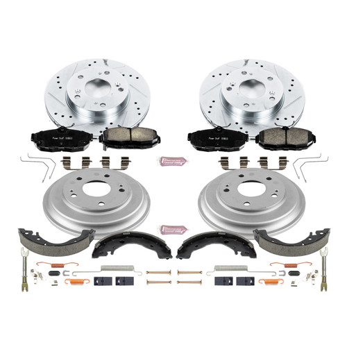 PowerStop Disc Brake Pad and Rotor / Drum Brake Shoe and Drum Kit P/N:K15242DK