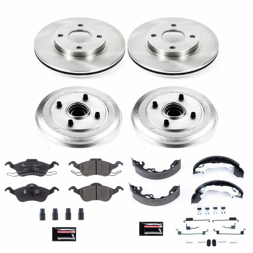 PowerStop Disc Brake Pad and Rotor / Drum Brake Shoe and Drum Kit P/N:KOE15191DK