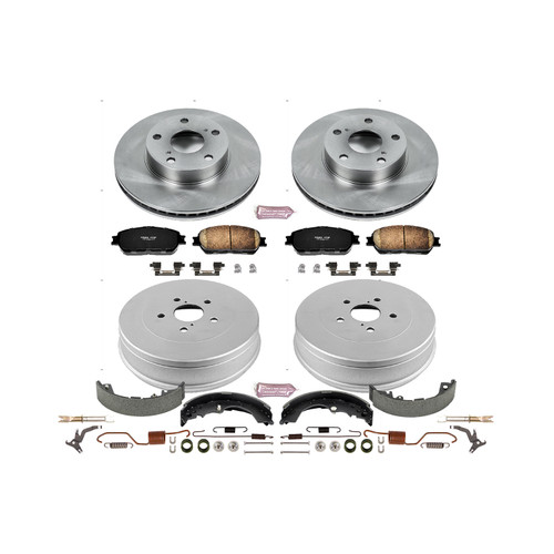 PowerStop Disc Brake Pad and Rotor / Drum Brake Shoe and Drum Kit P/N:KOE15413DK
