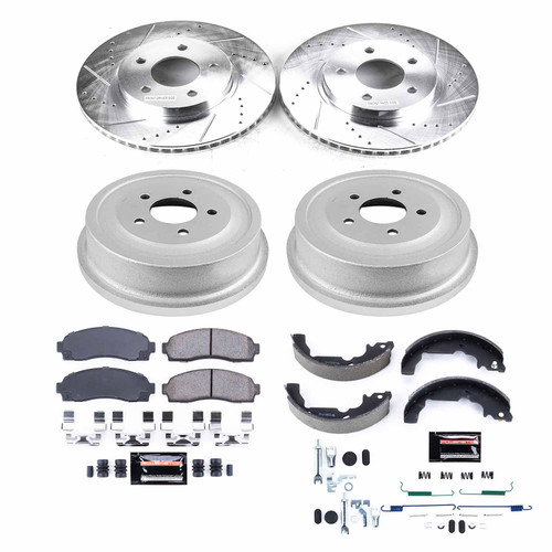 PowerStop Disc Brake Pad and Rotor / Drum Brake Shoe and Drum Kit P/N:K15219DK