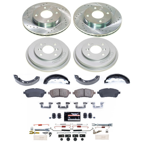 PowerStop Disc Brake Pad and Rotor / Drum Brake Shoe and Drum Kit P/N:K15486DK