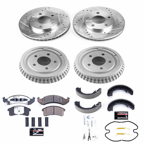 PowerStop Disc Brake Pad and Rotor / Drum Brake Shoe and Drum Kit P/N:K15123DK-26