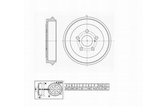 FVP Brake Drums & Rotors Brake Drum P/N:666420