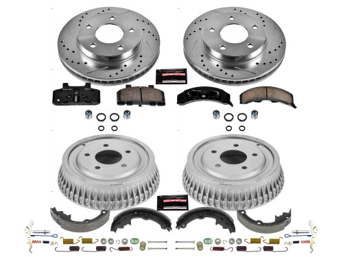 PowerStop Disc Brake Pad and Rotor / Drum Brake Shoe and Drum Kit P/N:K15081DK