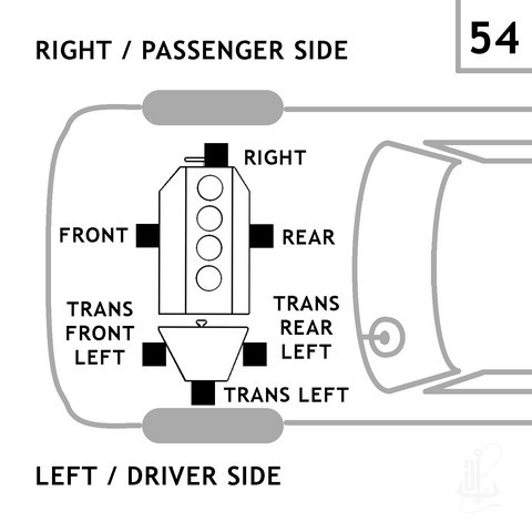Manual Transmission Mount-Trans Mount Anchor fits 03-07 Honda Accord 3.0L-V6