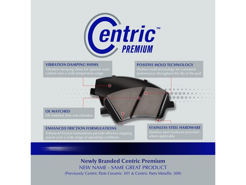 Centric Parts Disc Brake Pad Set P/N:301.10470