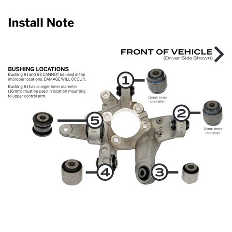 Dorman - OE Solutions Suspension Knuckle Bushing Kit 523-318 - view 5