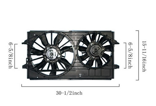 Agility Autoparts Dual Radiator and Condenser Fan Assembly 6016125