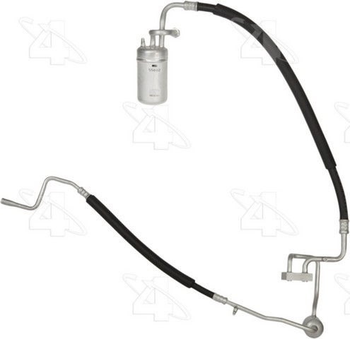 Four Seasons A/C Accumulator with Hose Assembly,A/C Refrigerant Suction Hose P/N:55682