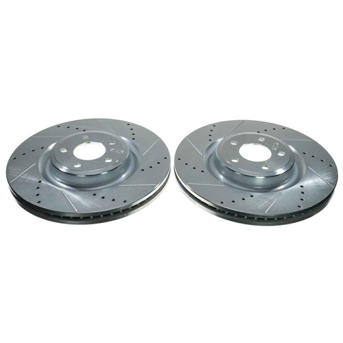 Disc Brake Rotor Set-Front Drilled, Slotted and Zinc Plated Brake Rotor Pair