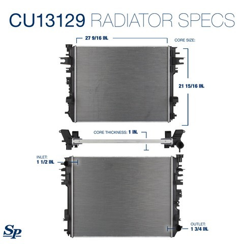 Spectra Premium Radiator P/N:CU13129