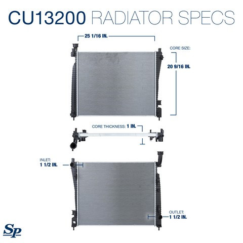 Spectra Premium Radiator CU13200 - view 6