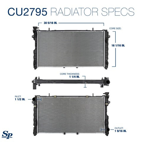 Spectra Premium Radiator P/N:CU2795