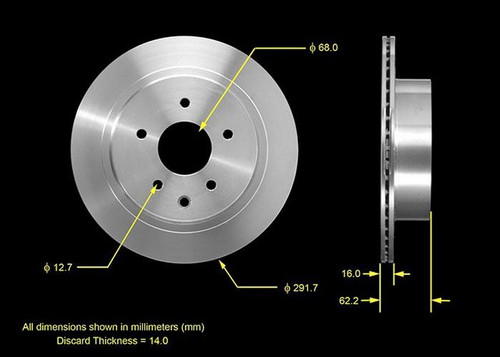 BENDIX PREMIUM DRUM AND ROTOR Disc Brake Rotor P/N:PRT5536