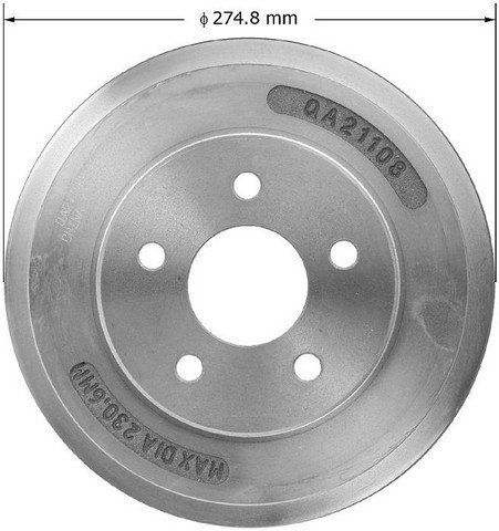 BENDIX PREMIUM DRUM AND ROTOR Brake Drum P/N:PDR0838