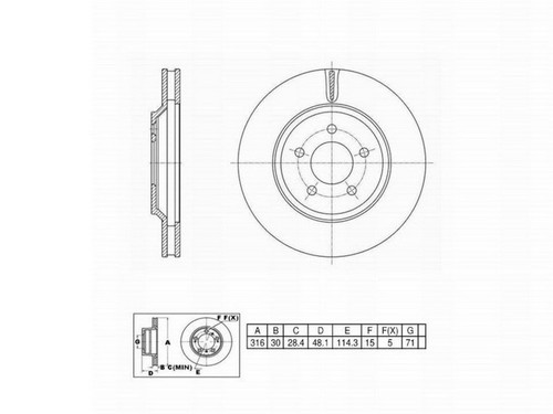 FVP 6620627 Drums and Rotors - Disc Brake Rotor, Front