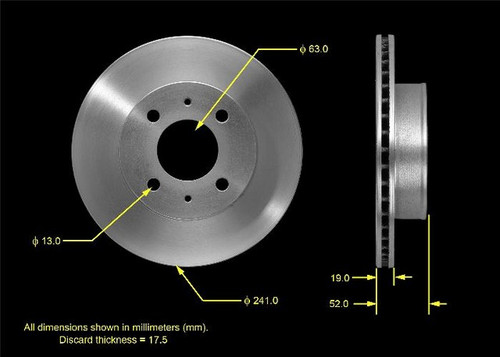 Disc Brake Rotor-Premium Brake Rotor Bendix PRT5472 fits 02-03 Hyundai Accent