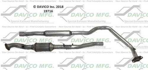 Davico Mfg Catalytic Converter P/N:19716