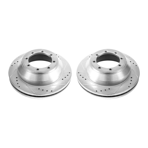 Disc Brake Rotor Set-Rear Drilled, Slotted and Zinc Plated Brake Rotor Pair