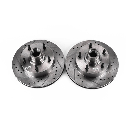 Disc Brake Rotor Set-Front Drilled and Slotted Brake Rotor Pair Power Stop