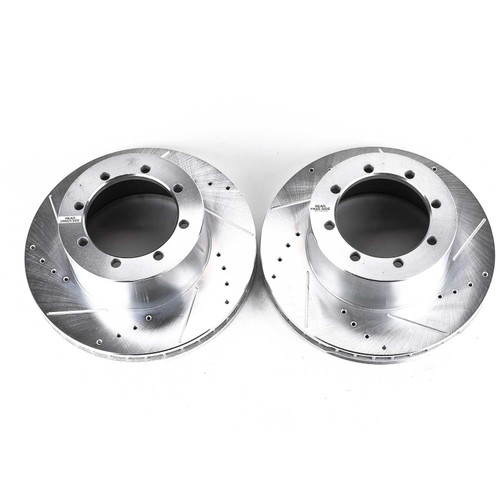 Disc Brake Rotor Set-Rear Drilled, Slotted and Zinc Plated Brake Rotor Pair