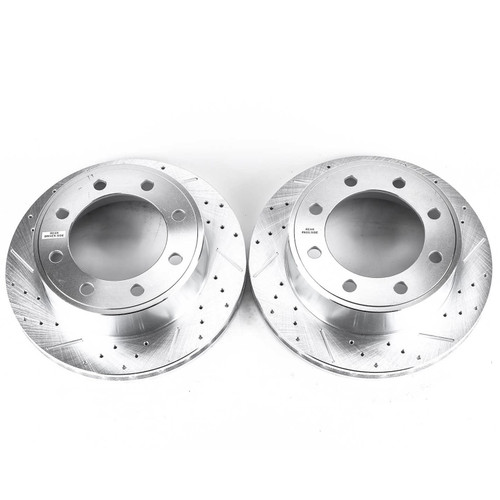 Disc Brake Rotor Set-Rear Drilled, Slotted and Zinc Plated Brake Rotor Pair