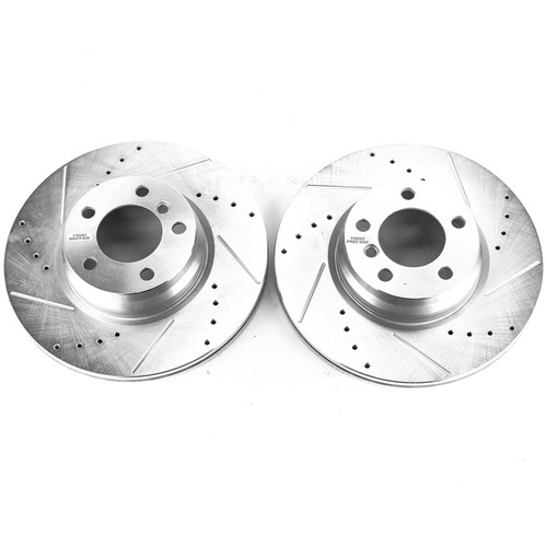 Disc Brake Rotor Set-Front Drilled, Slotted and Zinc Plated Brake Rotor Pair