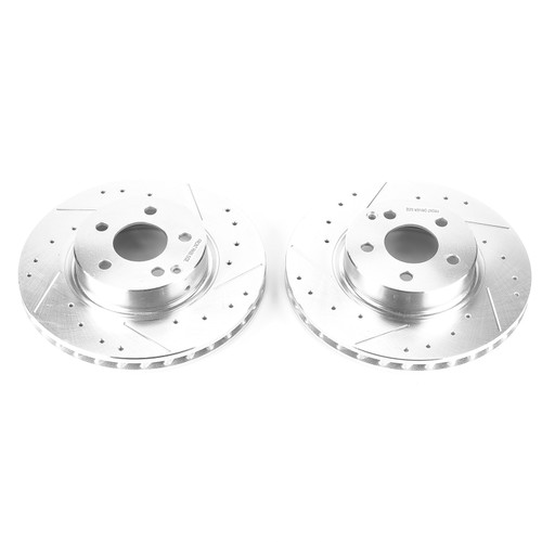Disc Brake Rotor Set-Front Drilled, Slotted and Zinc Plated Brake Rotor Pair