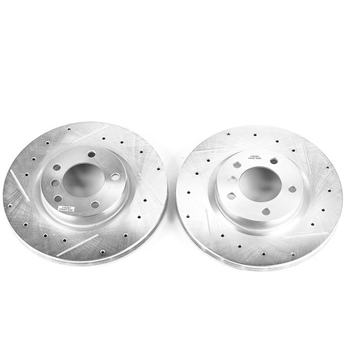 Disc Brake Rotor Set-Front Drilled, Slotted and Zinc Plated Brake Rotor Pair