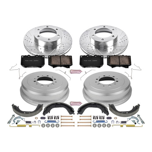 Disc Brake Pad and Rotor / Drum Brake Shoe and Drum Kit fits 00-02 Toyota Tundra