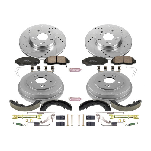 PowerStop Disc Brake Pad and Rotor / Drum Brake Shoe and Drum Kit P/N:K15113DK