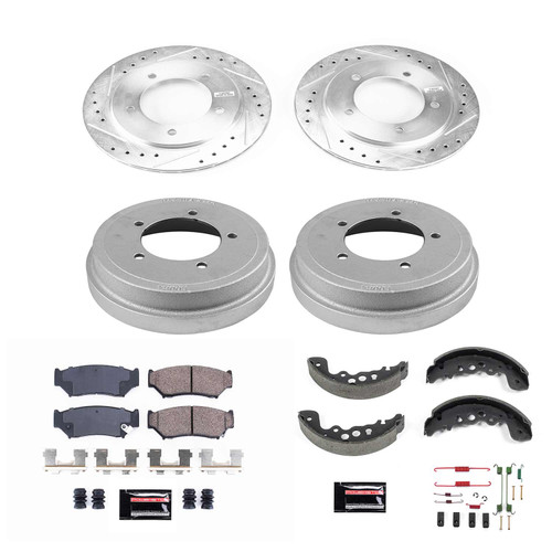 Disc Brake Pad and Rotor / Drum Brake Shoe and Drum Kit fits 02-04 Tracker