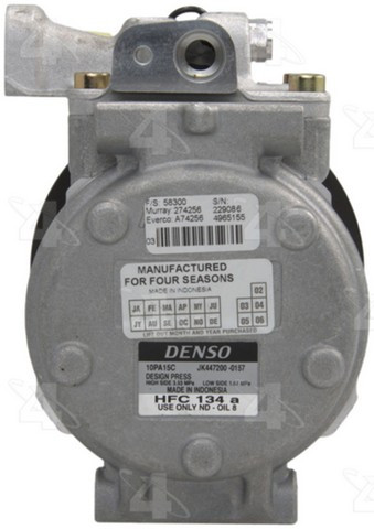 A/C Compressor-New Compressor 4 Seasons 58300 fits 90-96 Toyota Celica 2.2L-L4