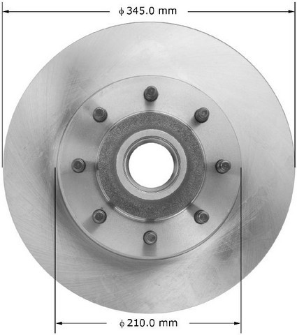 BENDIX PREMIUM DRUM AND ROTOR Disc Brake Rotor and Hub Assembly P/N:PRT5915