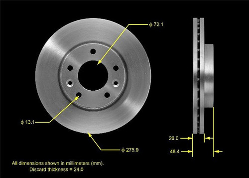 BENDIX PREMIUM DRUM AND ROTOR Disc Brake Rotor P/N:PRT5524