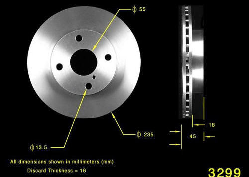 BENDIX PREMIUM DRUM AND ROTOR Disc Brake Rotor PRT1717