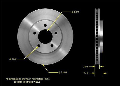 BENDIX PREMIUM DRUM AND ROTOR Disc Brake Rotor PRT5468