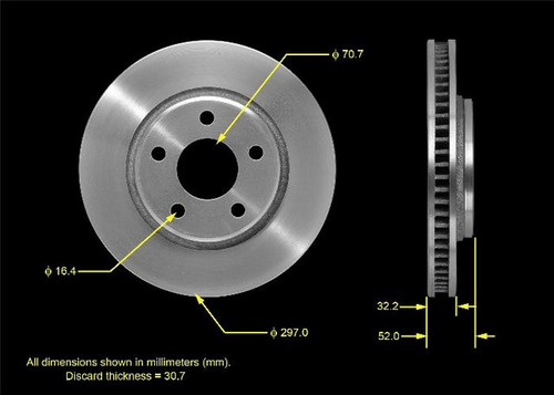 BENDIX PREMIUM DRUM AND ROTOR Disc Brake Rotor P/N:PRT5518