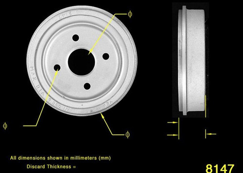 BENDIX PREMIUM DRUM AND ROTOR Brake Drum PDR0139