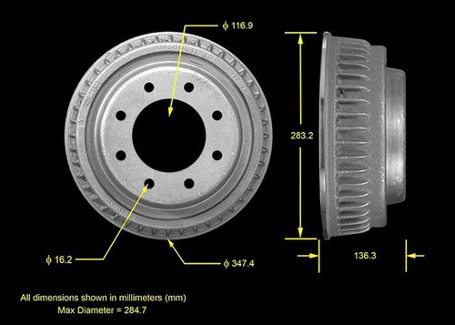 BENDIX PREMIUM DRUM AND ROTOR Brake Drum P/N:PDR0276