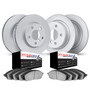 Disc Brake Kit-GEOMET Rotors with 5000 Euro Ceramic Brake Pads fits 2017 Caddy