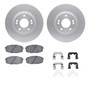 Disc Brake Kit-Geospec Rotors with 5000 Advanced Brake Pads includes Hardware