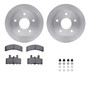 Disc Brake Kit-Rotors with 5000 Advanced Brake Pads includes Hardware DFC