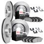 Disc Brake Kit-Rotors with 5000 Advanced Brake Pads includes Hardware DFC